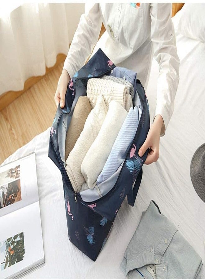 Modiq Duffel Bag Foldable for Travel - Lightweight Packable Carry-On Airlines Luggage with Straps, Water-Resistant Fabric - Ideal for Weekend Getaways and Business Trips (Blue Flamingo) - Image 5